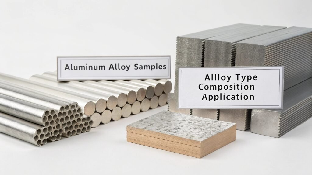 A bar chart comparing the typical tensile strength of different aluminum alloy series, clearly demonstrating the increasing strength from 1xxx to 7xxx series.